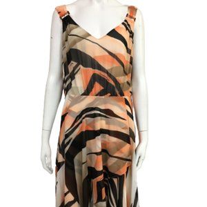 Le Chateau Coral Print XL Size Dress